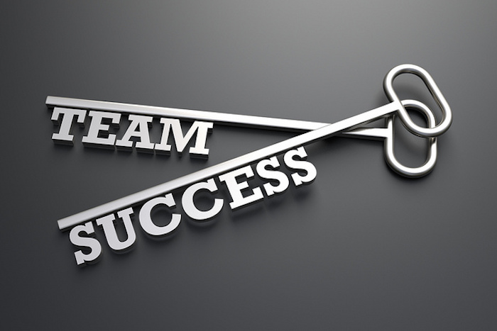 Teamwork creates success in a business